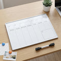 BAVNELORA™ Magnetic Weekly Desk Planner Board - Reusable Dry Erase Weekly Schedule, Minimal Desktop Planning Pad for Work, Study & Home